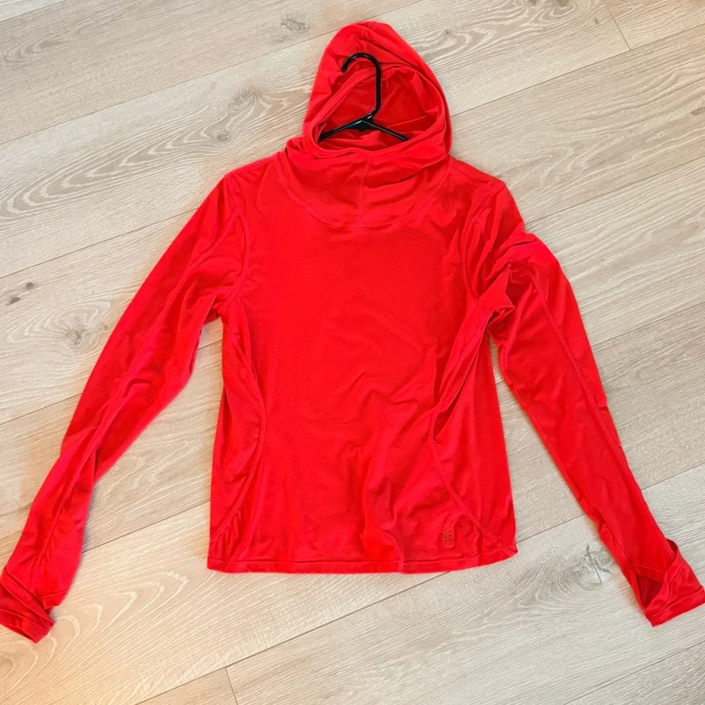 Free People Misty Morning red layering hoodie Medium - Picture 5 of 10
